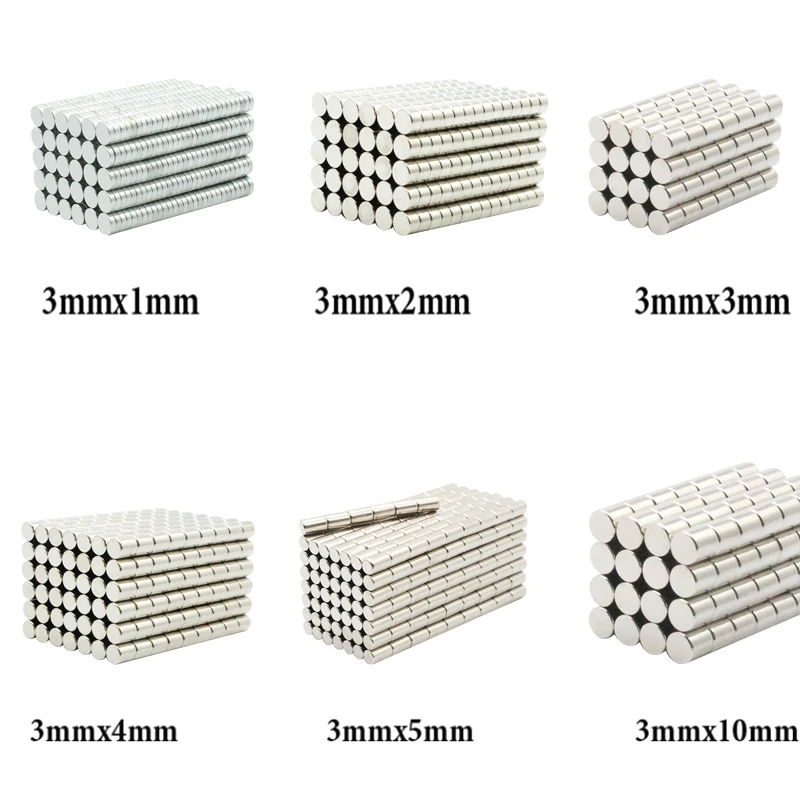 50/100 шт., магниты, редкоземельные неодимовые магниты, диаметр 3 мм, толщина 1/2/3/4/5/10 мм