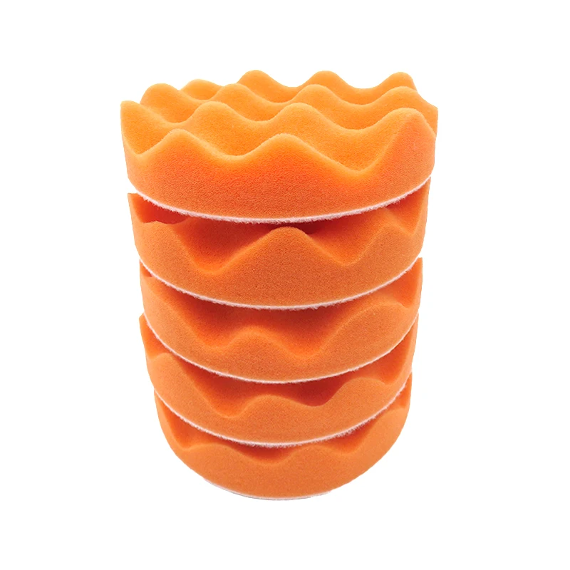 

5-дюймовый 125-миллиметровый губчатый полировальный коврик Комплект из 5 шт. Насадки для полировки вспененного воскового буфера для смешивания автомобильных буферов, полировки и вощения