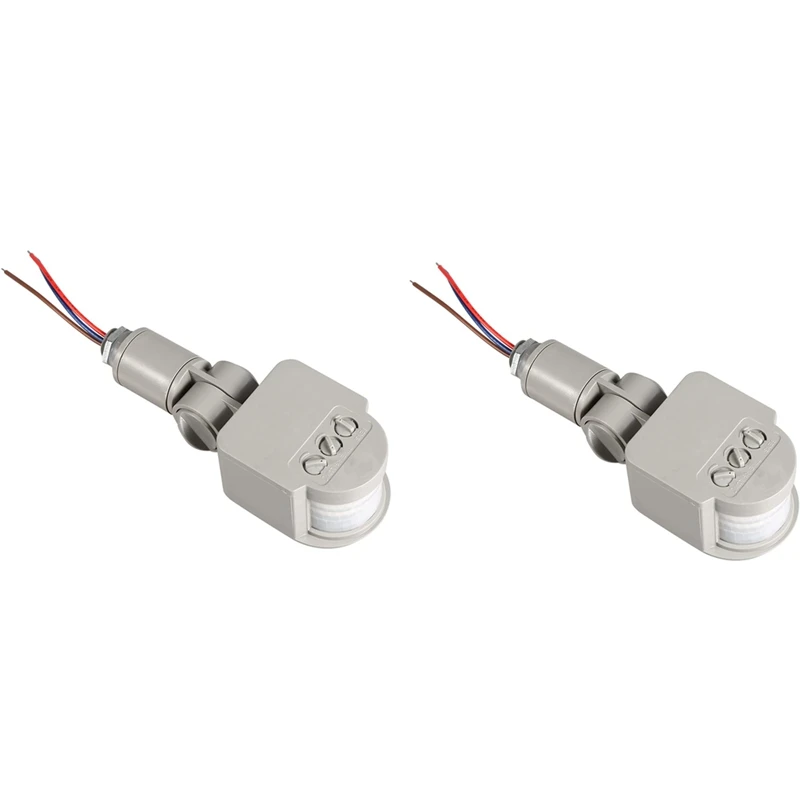 

ИК-датчик движения пластиковый, 90-250 В, 180 градусов, 2 шт.