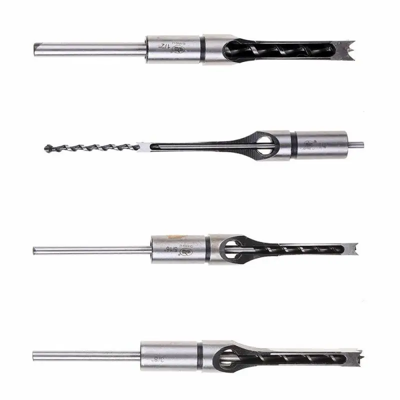 

HSS Twist Drill Bits Woodworking Drill Tools Kit Set Square Auger Mortising Chisel Drill Set Square Hole Extended Saw 6.0mm~16mm