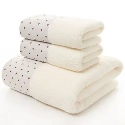 

Pure Cotton Bath Towel Set Absorbent Adult Bath Towel Solid Color Soft Terry Geometric Pattern Handheld Bath Towel Bath Towel