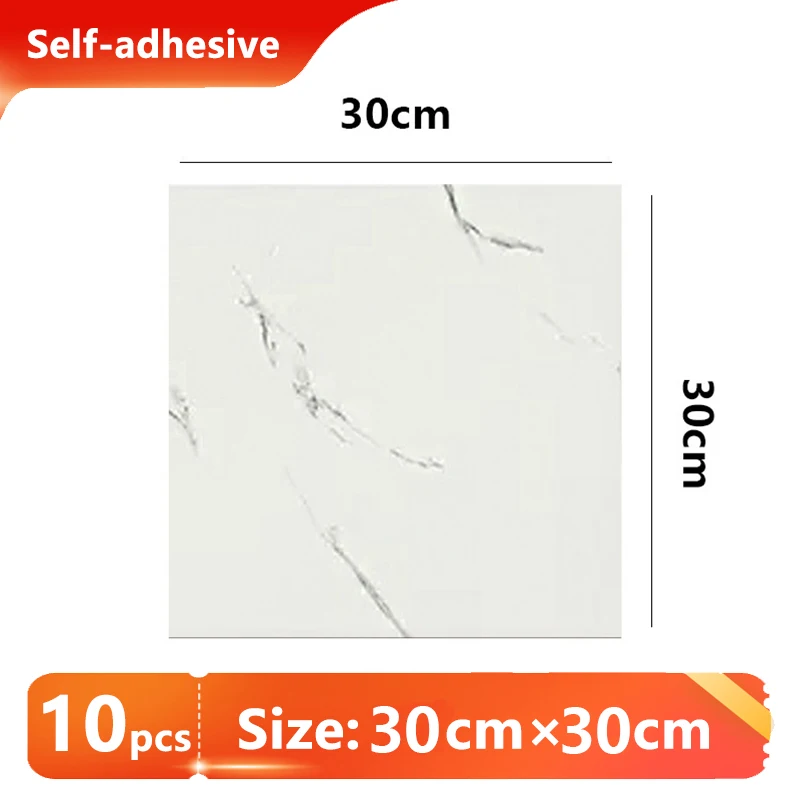 

10Pcs 30cmx30cm New Design Waterproof PVC Marble Floor Sticker 3D Wallpaper Home Decoration DIY Self-adhesive Bathroom Decals