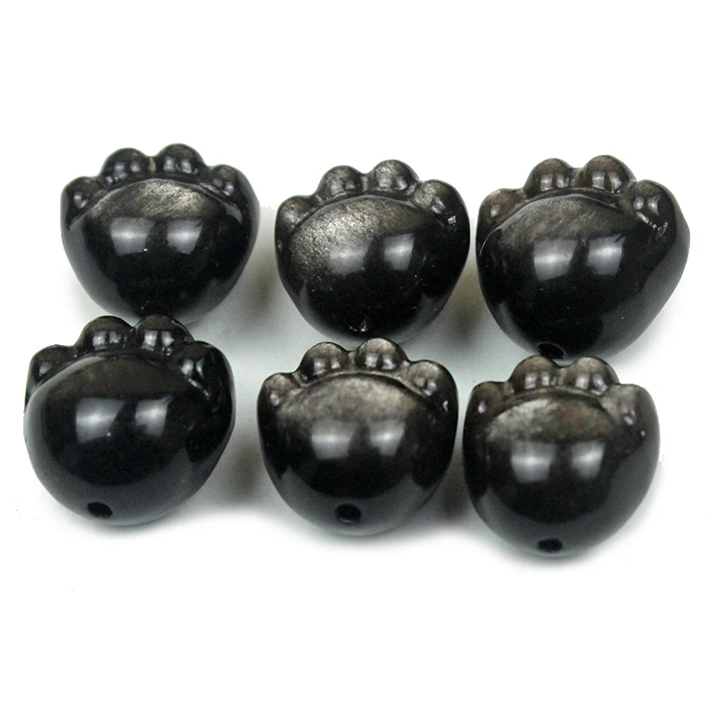 Натуральный серебряный камень вспышка кристалл толстая кошачья лапа одиночный