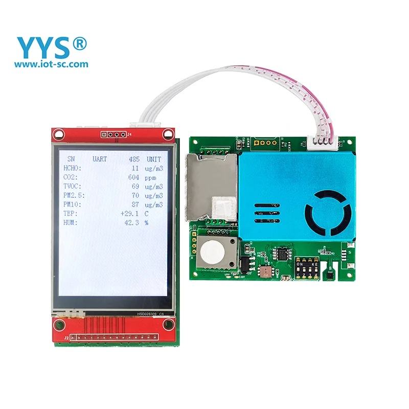 7 в 1 PM2.5 модуль-датчик пыли RS485 UART Выход CO2 HCHO VOC модуль датчика качества воздуха с влажностью и температурой