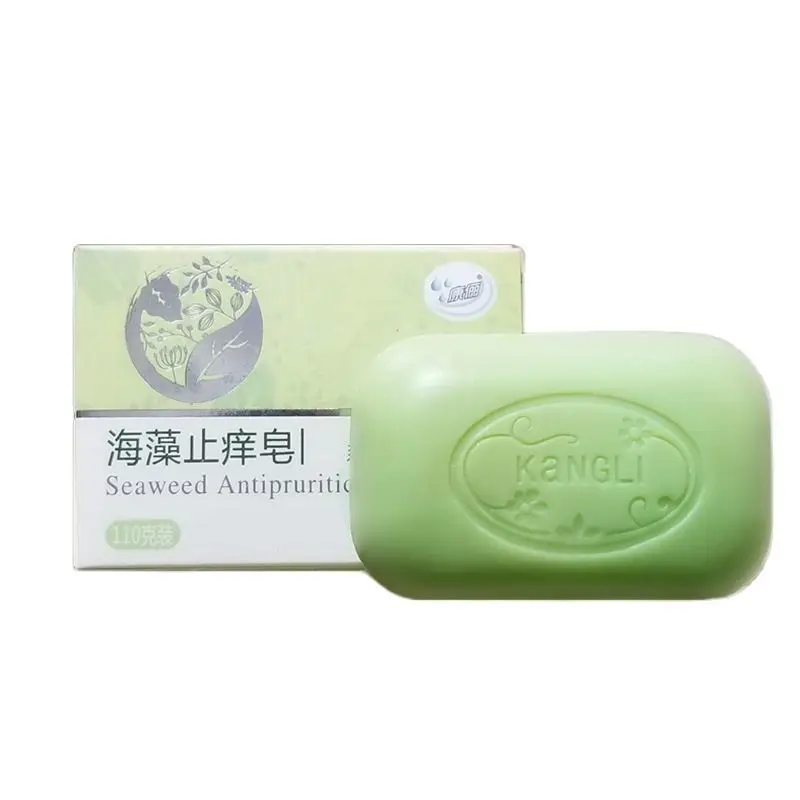 New 1Pc Anti-Itching Soap Skin Scalp Scratching Middle Herbal Plant Moisturizing Cleansing Bath Shampoo Anti-Mite Essential Soap