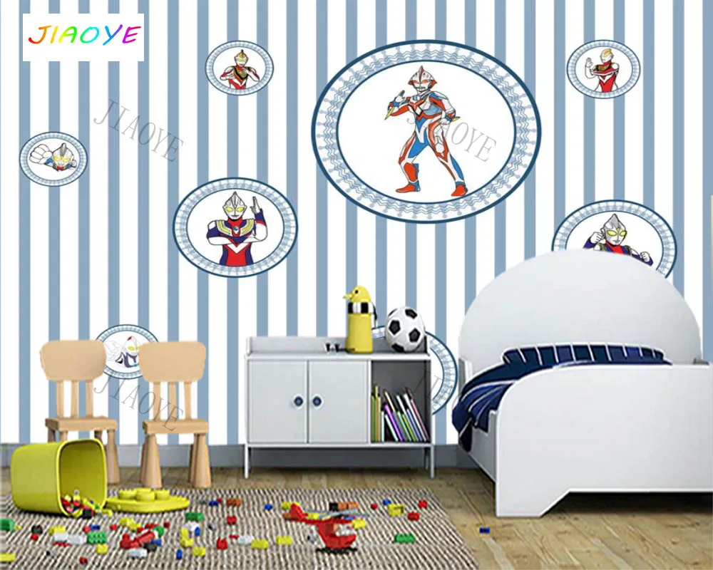 Мультяшный поезд Супермен на заказ Симпатичные Настенные обои для детской