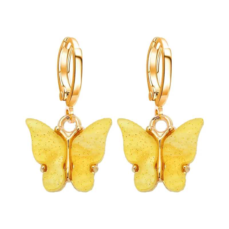 Женские серьги-кольца из акрилового сплава в форме бабочки 2 7 см пары |