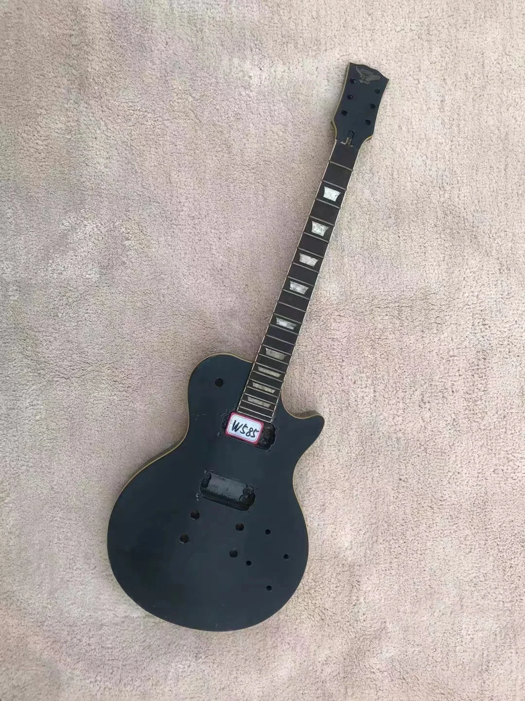 DIY (Not New) Custom Electric Guitar Black Beauty without Hardwares in Stock Discount Free Shipping W585