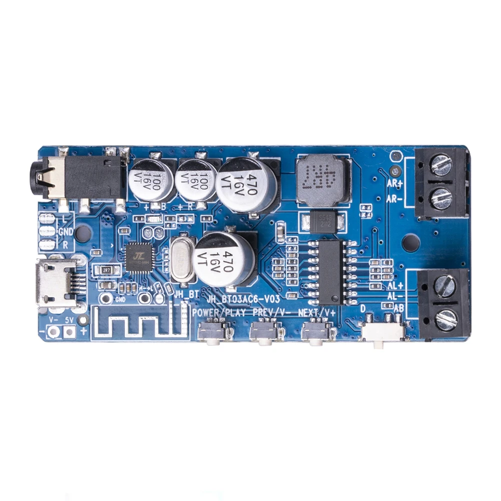 2X5W Bluetooth 5.0 Power Amplifier Class D Audio HiFi Stereo Wireless Music Player Mini USB Sound Card App Digital AMP Board |