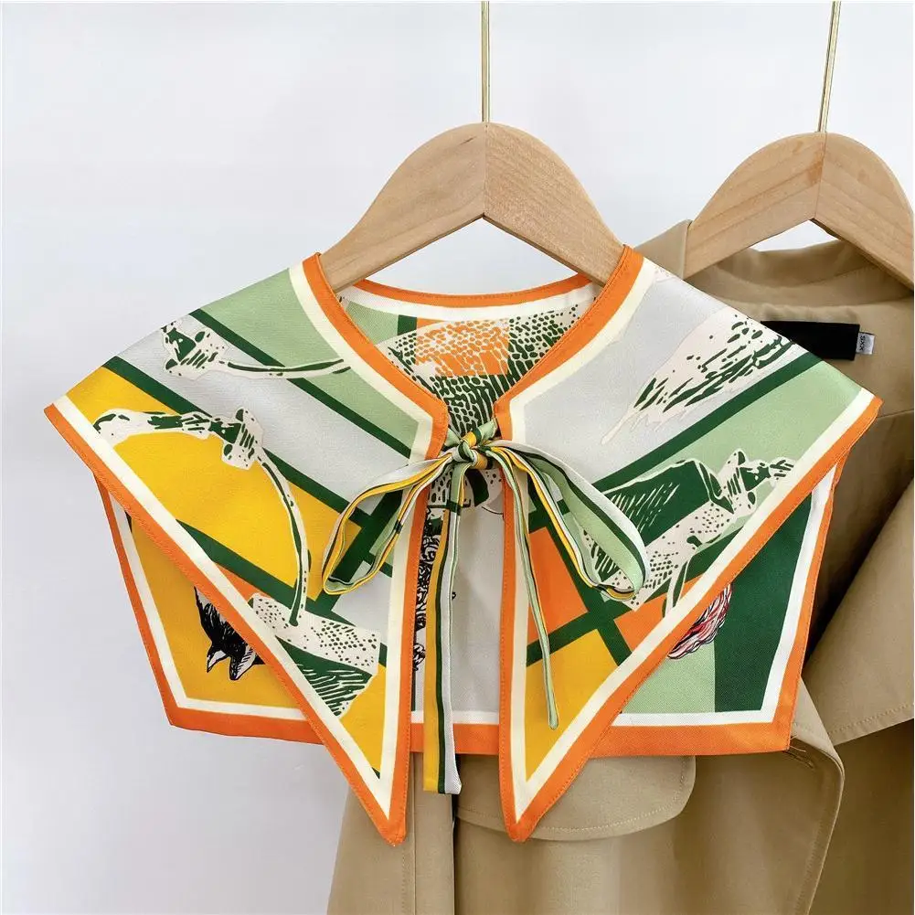 

Новинка, женская блузка со съемным отворотом, шарф с бантиком, шаль, маленький шарф, летнее платье для девочек, воротник с накладным воротник...