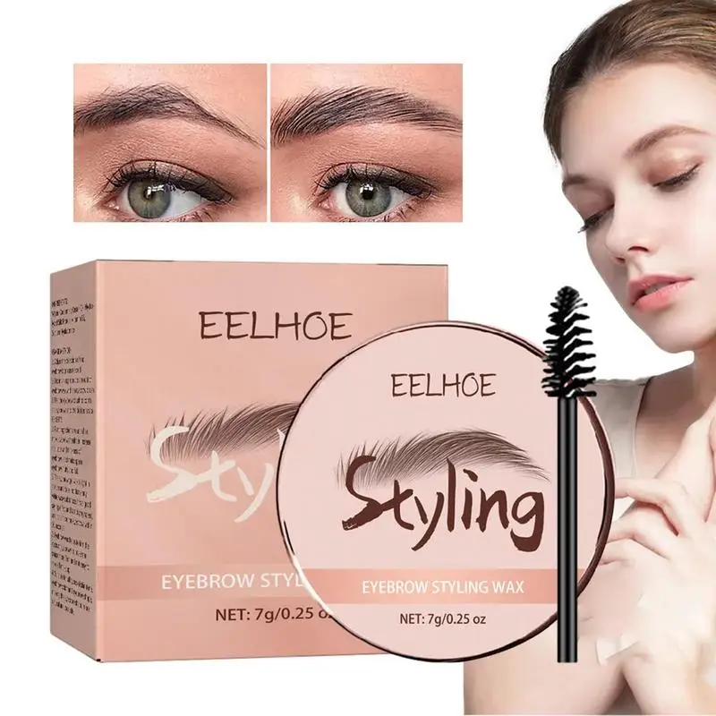 

Eyebrow Wax Brow Glue For Eyebrows Three-dimensional Eyebrow Wax Create 4D Natural Eyebrows With Eyebrow Brush For Freeze Brow