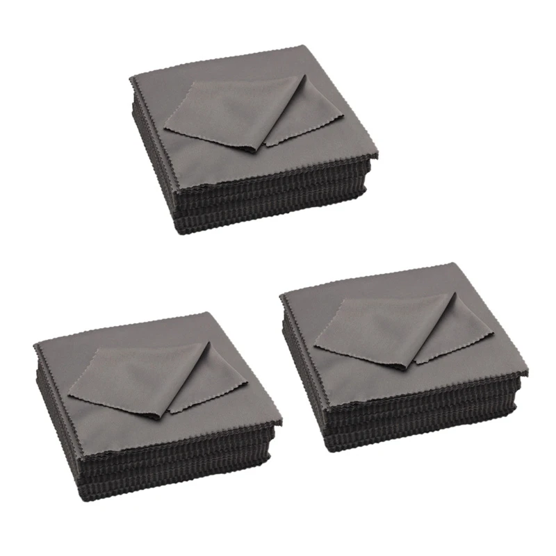 

3X Fiber Display Cleaning Cloth 19X20 Cm In Gray, For All Smartphones & Tablet Pcs - Display Cloth Clean - Screen Cloth