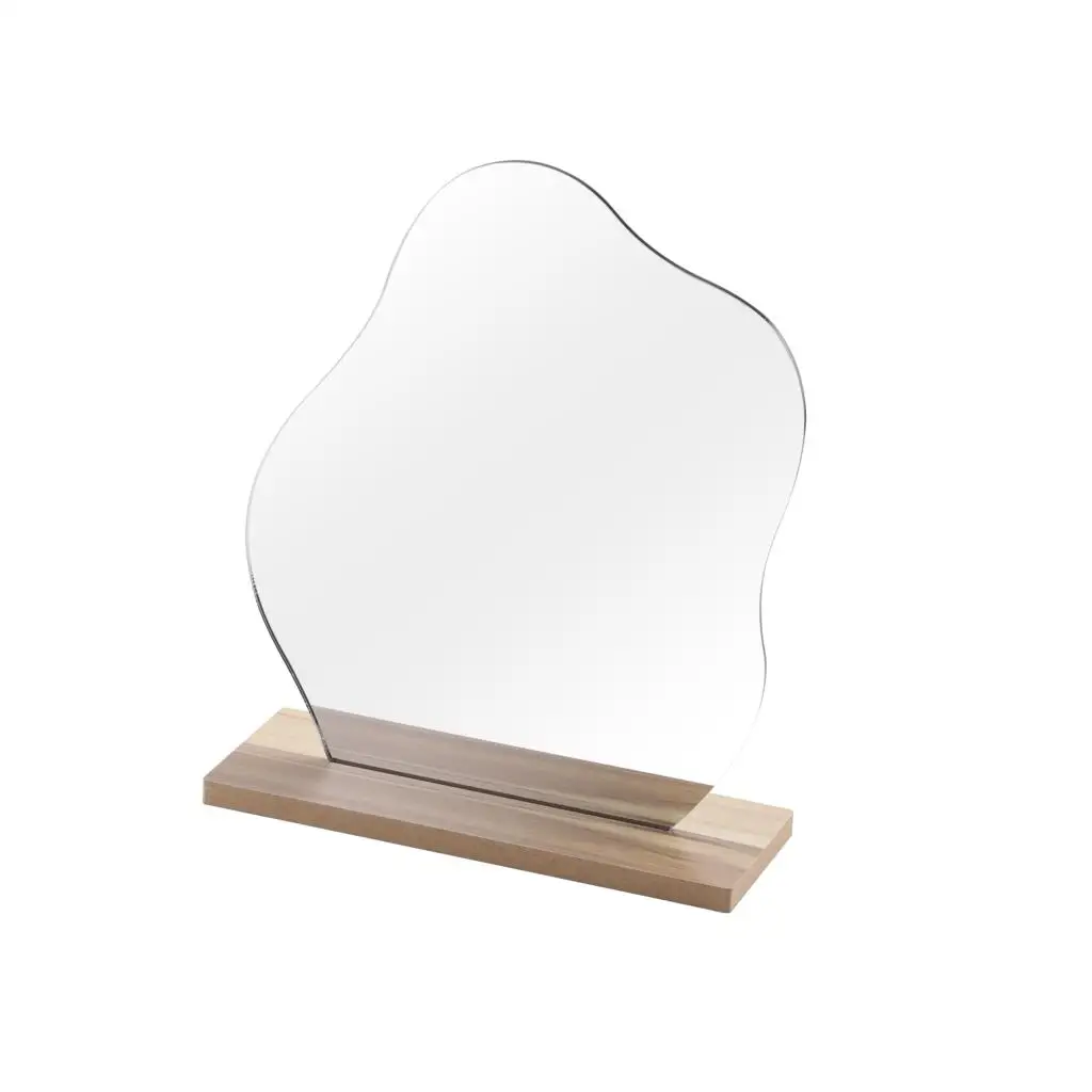 

Korean Style Makeup Mirror Ins Irregular Acrylic Decorative Mirror Wooden Base Cosmetic De Maquillaje Beauty Tools �٧֧�ܧѧݧ�