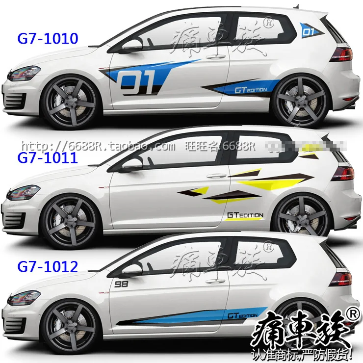 Car Stickers For Golf 6 Golf 7 Golf 5 Gti Exterior Decoration Golf Door Body Modification Racing Sticker Car Accessories