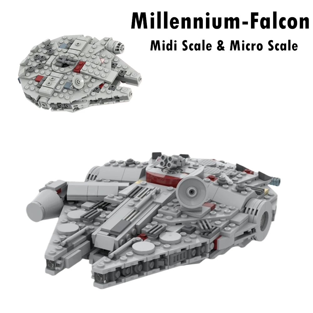 

Rainbow Pig MOC Space Wars Millennium Falcon Building Block Model Set Compatible Assembly Creative Bricks Kids Birthday Gift Toy