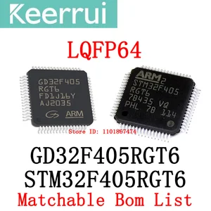 1/10 pieces New Original STM32F405RGT6 GD32F405RGT6 LQFP64 STM32F405 32F405RGT6 GD32F405 RGT6 QFP64 Chipset Matchable BOM List