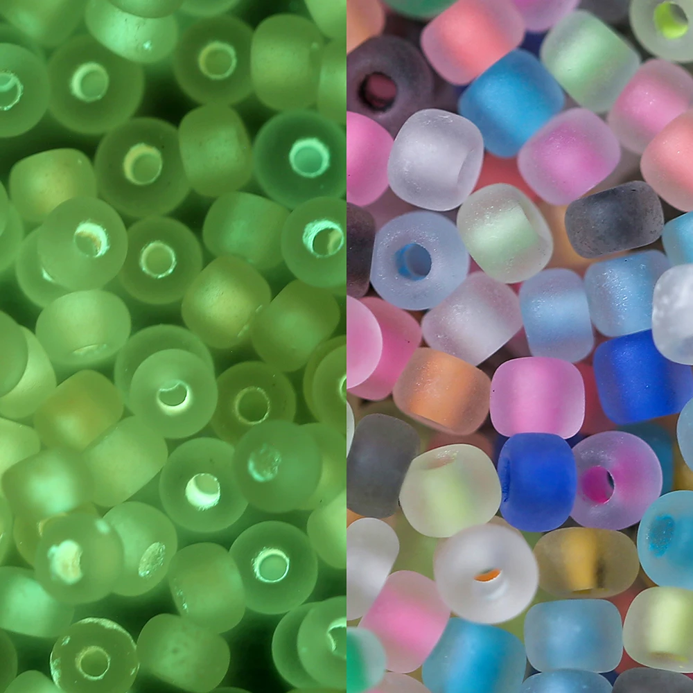 

600Pcs/Lot 20 colors 3mm Frosted Luminous Seed Beads Loose Spacer Bead for DIY Necklace Bracelet Earrings Jewelry Making Finding