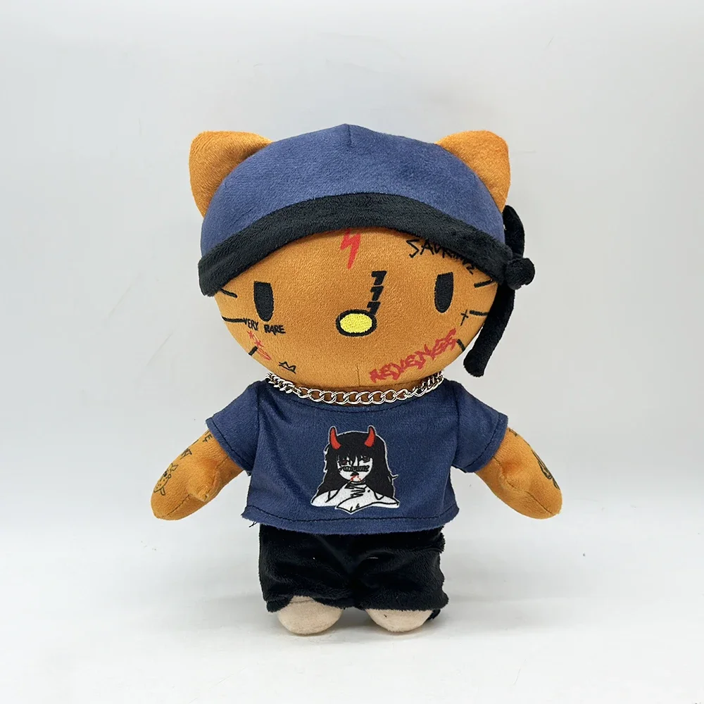23 см синяя шляпа для мальчика Hello Kitty лыжная маска рэпер мультяшная плюшевая кукла