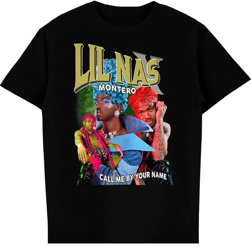 

Lil Nas X shirt Merchandise Montero Lamar Hill Rapper Holiday Music Hip Hop Classic retro 90s Graphic tee Unisex