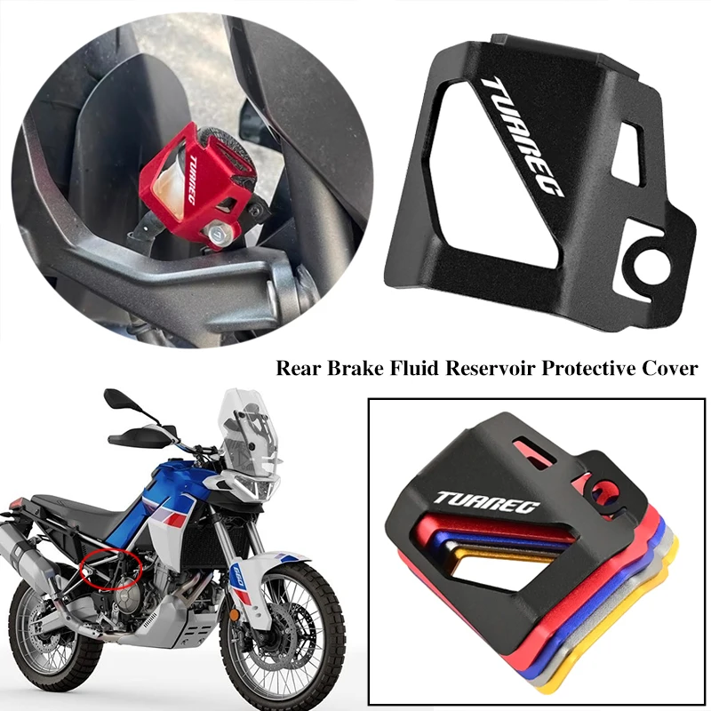 Фото Высокое качество 2025 для Aprilia Tuareg 660 Tuareg660 2023-2024, аксессуары для мотоциклов, задний резервуар для тормозной жидкости, защитная крышка №1