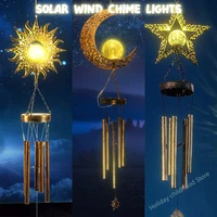 2022 retro solar wind chime lights for garden party decor outdoor decoration ornament crafts