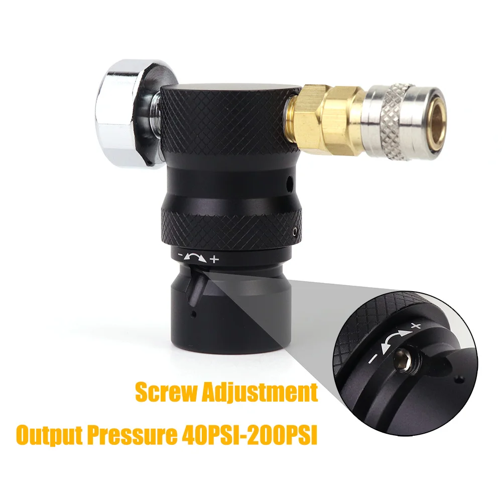 HPA Low Pressure Regulator Micro CO2 Regulator Output Pressure 40psi-200psi | With US Foster Coupler 300PSI Gauge