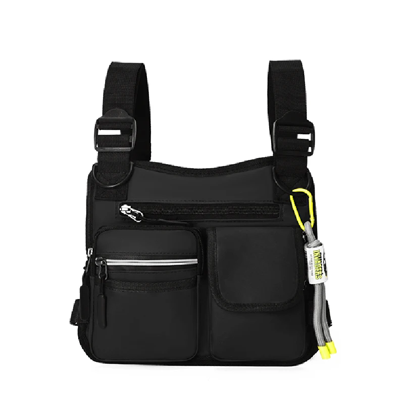 2022 Hip Hop Streetwear Chest Rig Bag With Pendant High Quality Oxford Unisex Tactical Vest Multifunction Chest Bags Waist Packs