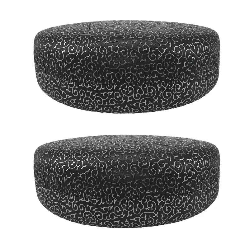 

2X Large Clamshell Filigree Embossed Hard Sunglasses Case,Black&Silver