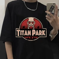 attack on titan park t shirt ackerman tshirt unisex japanese anime cool top tees womenmen shingeki no kyojin t shirt female