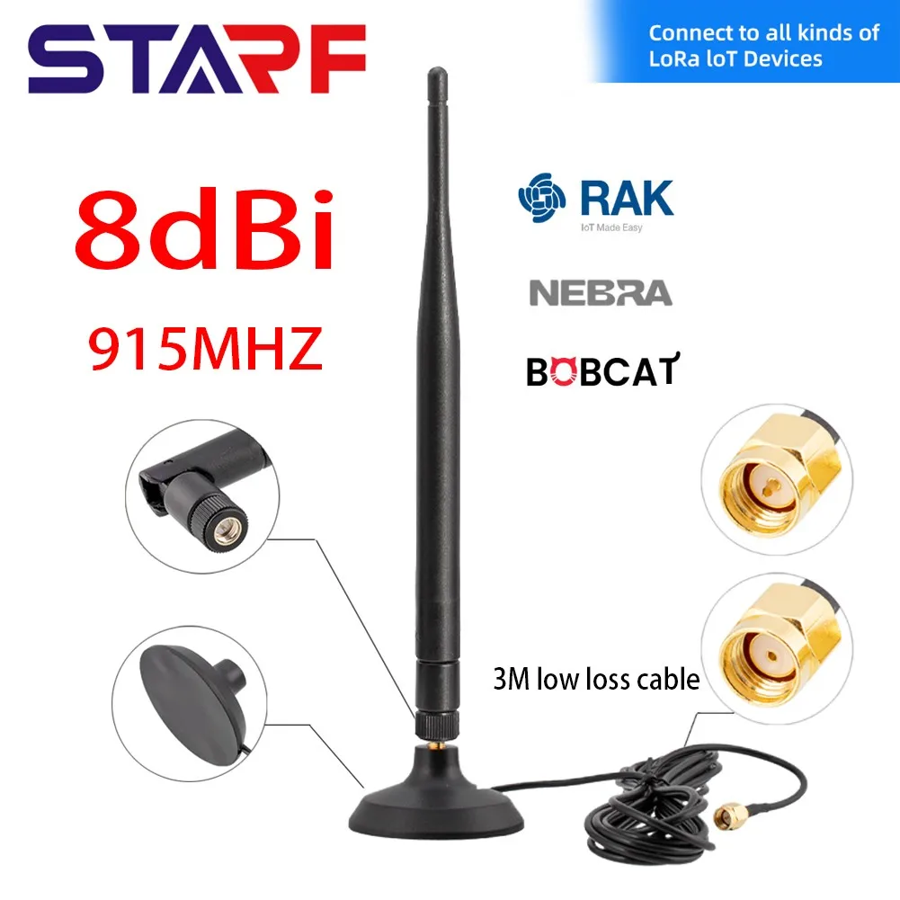 

Helium Hotspot 8 DBi Magnet Base 915MHZ Antenna For RAK Nebra Bobcat 300 Miner Magnet Base 915MHZ Antenna