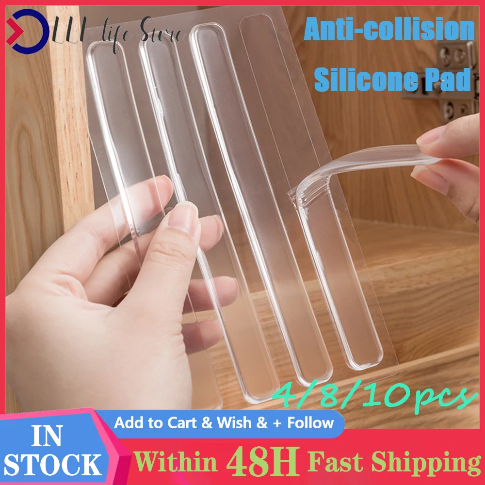 

Door Stopper Toilets Drawer Door Cabinets Anti-collision Silicone Pad Mute Self Adhesive Protection Pad Handle Buffer Bumper