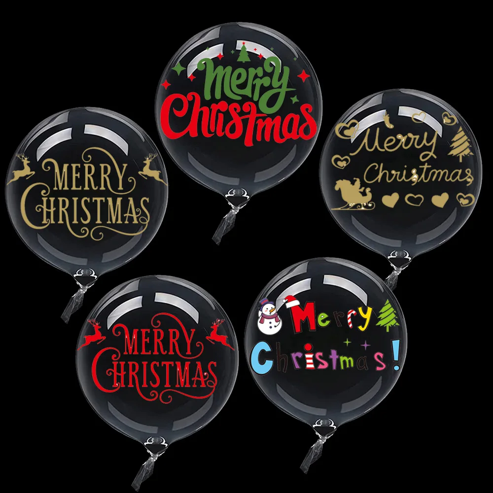 

Christmas Balloons Sticker Merry Christmas Bobo Letters Decals Xmas DIY Gold Black Colorful Elk Words Paster Party Balloon Decor