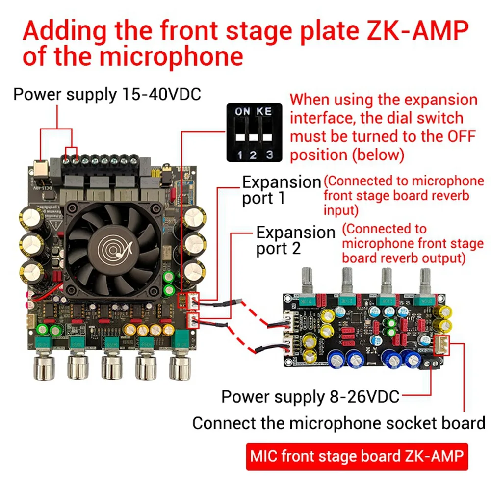 Плата усилителя мощности звука ZK-APTX2 TPA3223 2 1-канальный