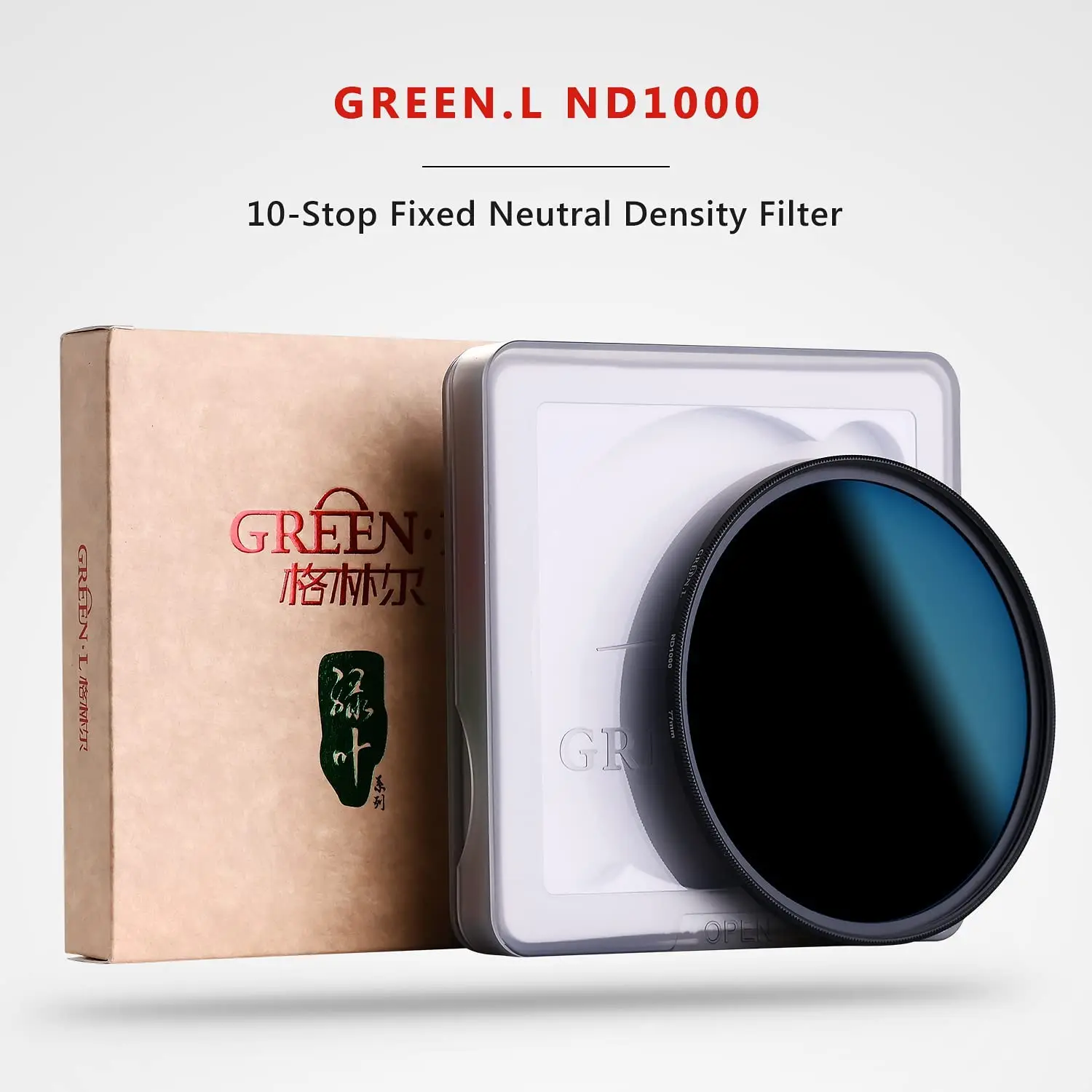 

37mm ND1000 Filter Slim Neutral Density ND Filter Optical dimming Glass 10 Stop for Landscape time-lapse photography