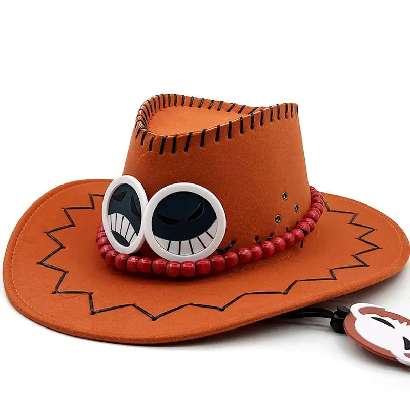 Diy Self Made One Piece Portgas d Ace Western Ковбойская шляпа Мужская повседневная от солнца