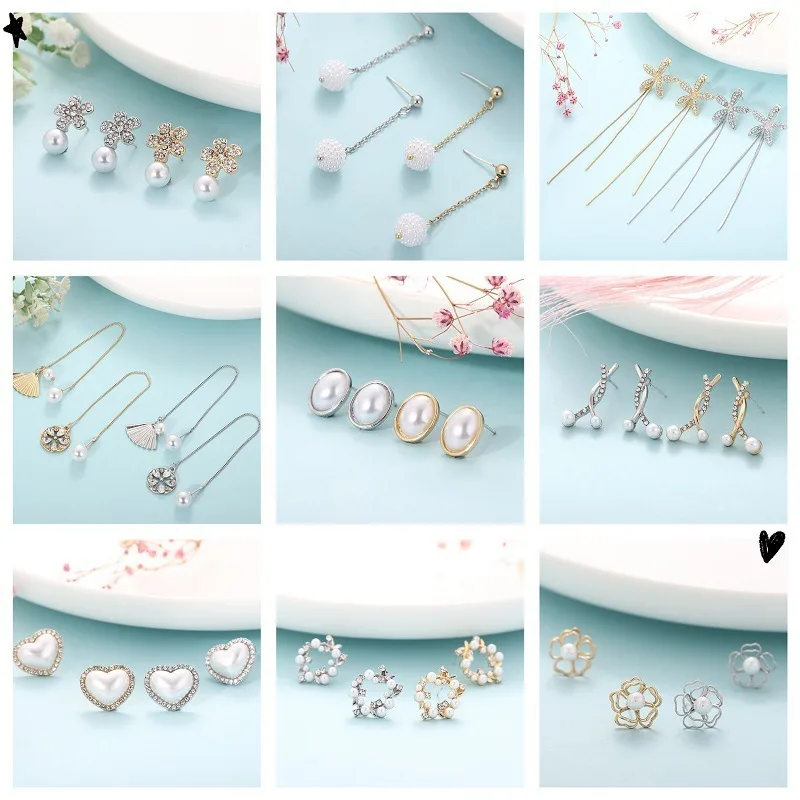 Винтажные жемчужные серьги Minar для женщин большой набор золотых крестов серег