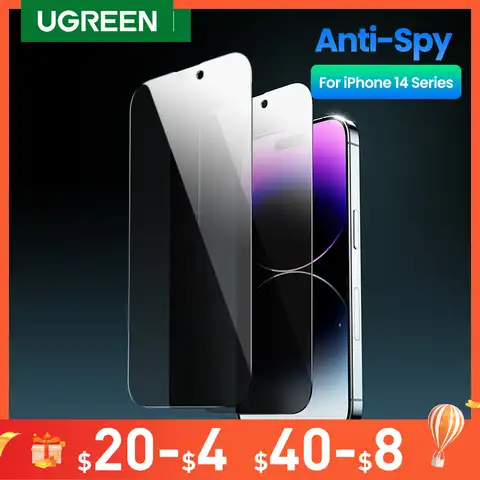 2 шт., защитное закаленное стекло UGREEN для iPhone 14, 13 Pro Max