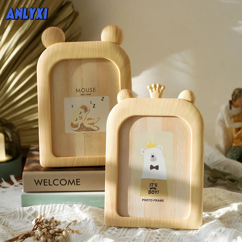 

Мультяшная деревянная рамка для картин, домашний декор, рамка, художественная модель животного, аксессуары для спальни, Настенный современ...