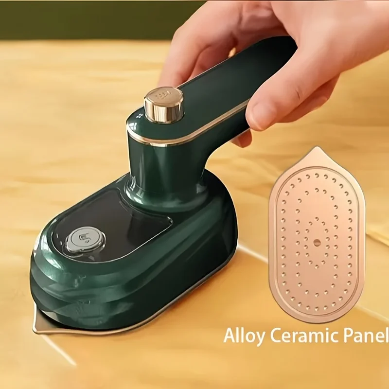 

1pc Mini Steam Iron for Rapid Heating Travel Iron Mini with Steam Iron Steamer Garment Foldable Rotatable Handheld Iron