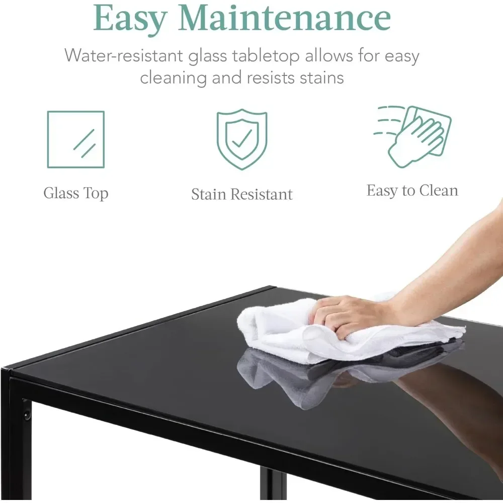 Стеклянный обеденный набор современный стол для столовой уголок компактный