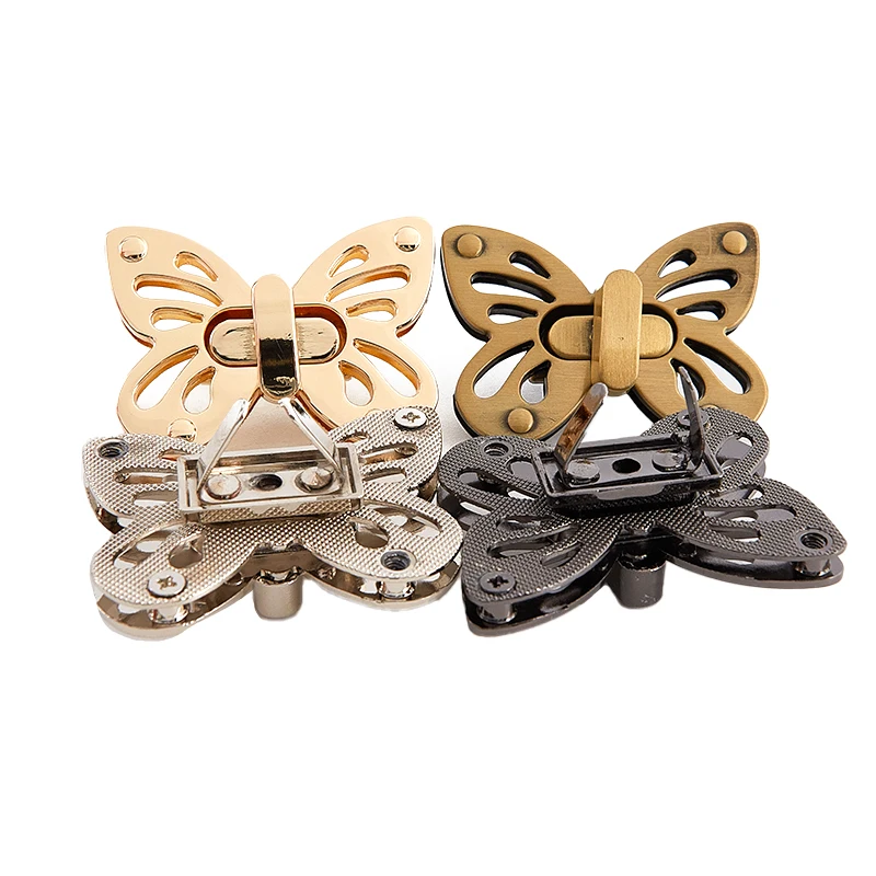 

Metal Butterfly Bag Turn Lock Twist Lock Clasp for Leather Craft Women Bag Handbag Shoulder Bag Purse DIY Hardware Accessories