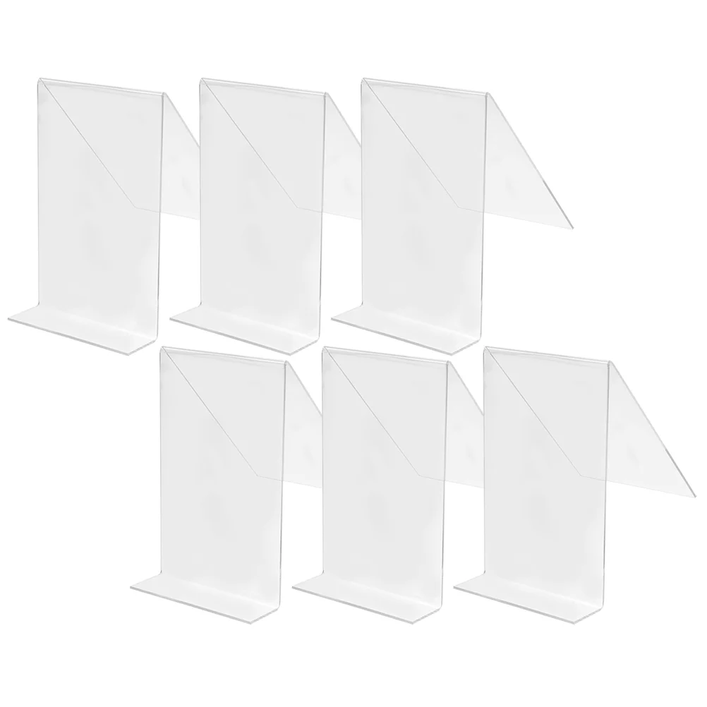 

6 Pcs Phone Holder For End Stands Holder Table Stand Holders Storage Acrylic Easel Notebook Shelf Bookshelf File