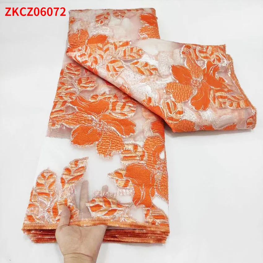 

Nigerian African Beautiful Sequins lace Clothes Tulle Lace Fabrics Textiles ZKCZ06072