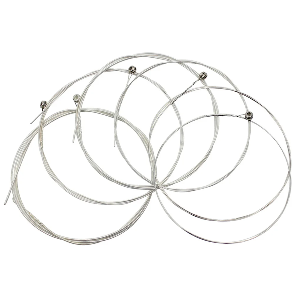 

6 Pcs Ballad Acoustic Guitar Strings An Fittings Accessories Silver Plated Copper Alloy Parts