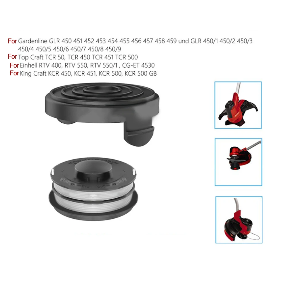 

Spools Cap Cover Trimmer Head For The Einhell Electric Lawn Trimmer GE-CT 4530 CG-ET 4530 RTV 400 RTV 550 RTV 550/1 Garden Tool