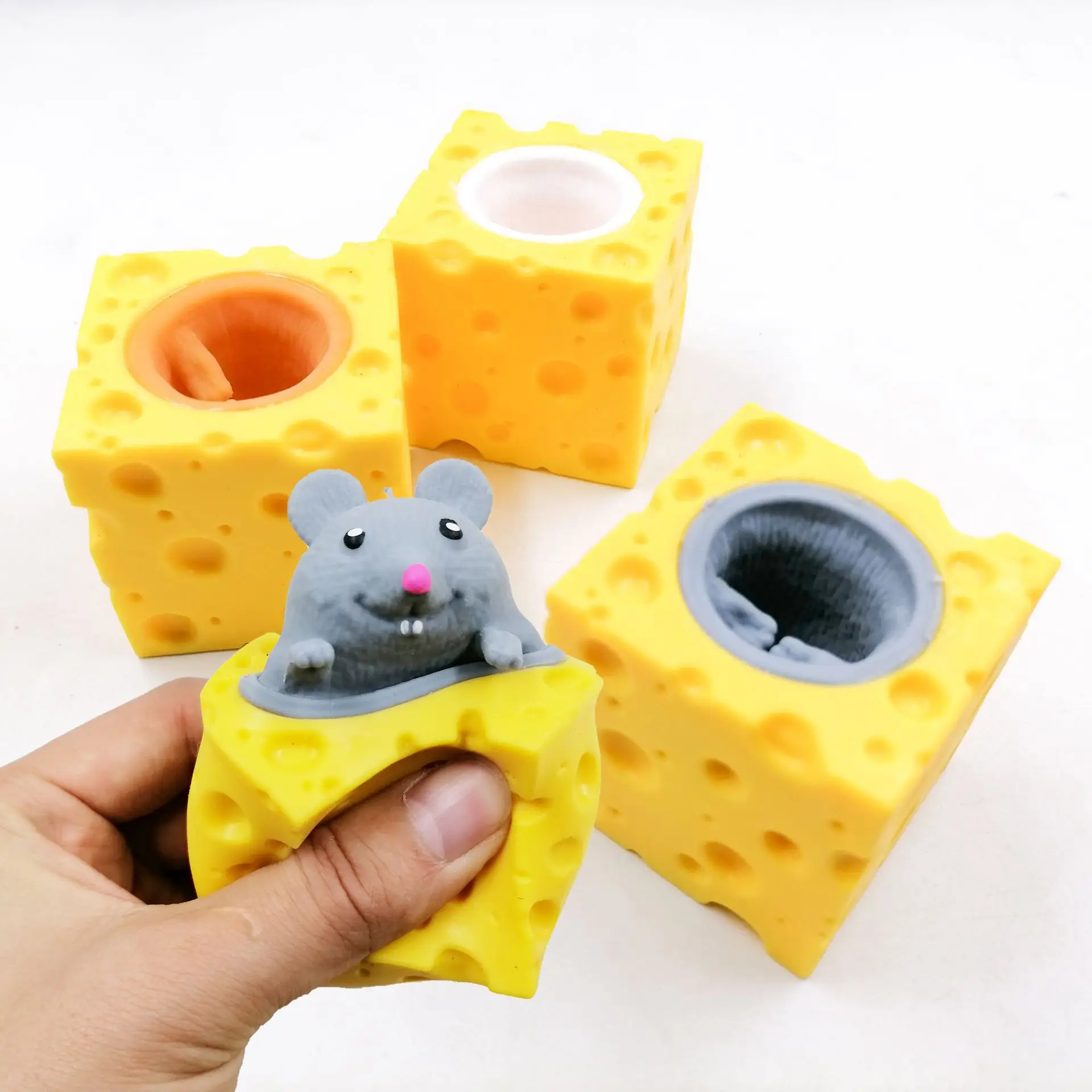 

Creative Decompression Cute Cheese Mouse Cup Pinch Pinch Squeeze To Vent Squirrel Cup Decompression Squeeze Toy
