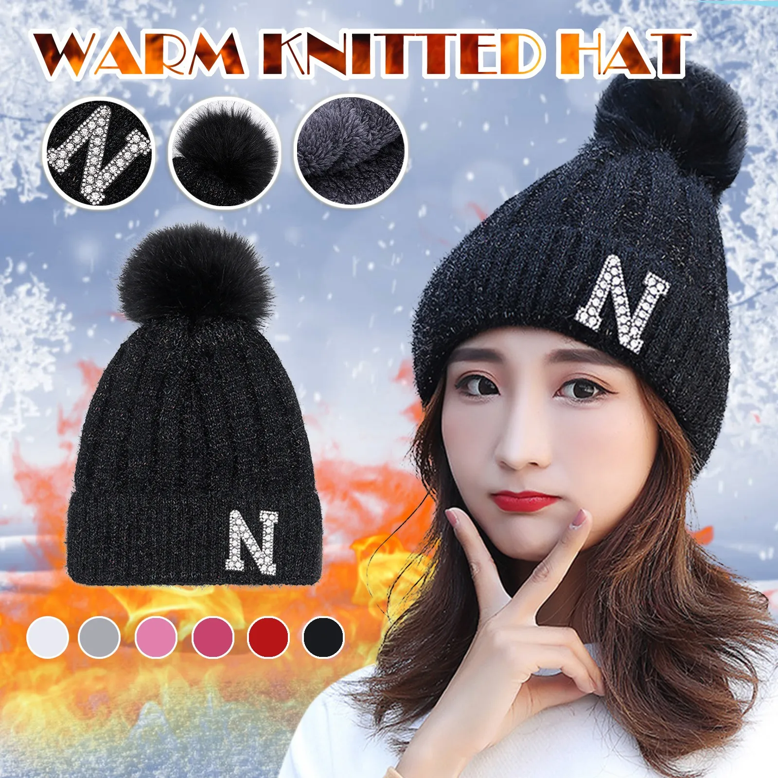 

h All- Warm Woolen Protection Hat Cycling Outdoor Ear Knitted Kat All Mesh Trucker Hat Hat Organizer for Baseball Caps Wall
