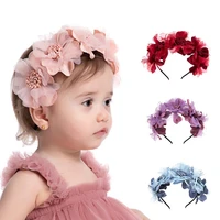 high quality baby headband baby girls crown headband princess hair accessories kids bridal floral for 0 3years child photo tools