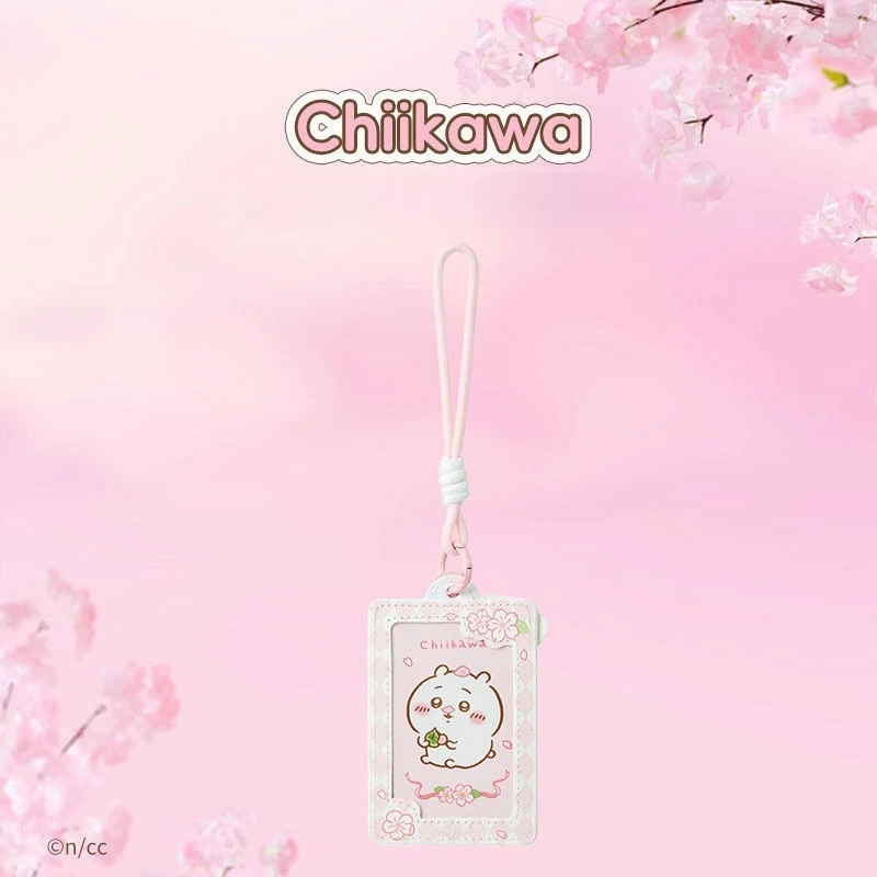 Фото MINISO Chiikawa Hachiware Usagi Kawaii аниме мультфильм вишневый цвет сезонный пакет карт студенческий держатель для карт сладость №5