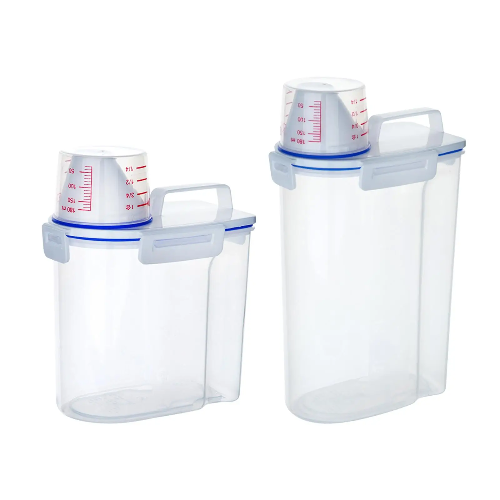 

Sealed Dry Food Storage Container Storage Canister with Measuring Cup Cereal Container for Candy Snack Rice Cereal Cookies